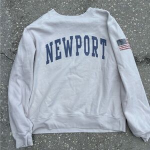 Newport White Crew Neck Sweater